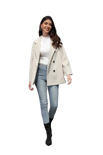 Wool Blend Wrap Coat Women's Superior 70% Wool Coat, Classy Long Wool Coat with Belt