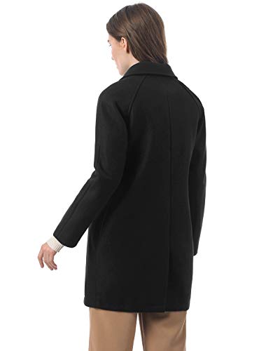 Women's Notched Lapel Double Breasted Raglan Winter Coats