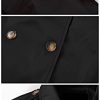 Women's Double Breasted Trench Coats Mid-Length Belted Overcoat Long Dress Jacket with Detachable Hood