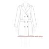 Women's Notched Lapel Double Breasted Raglan Winter Coats