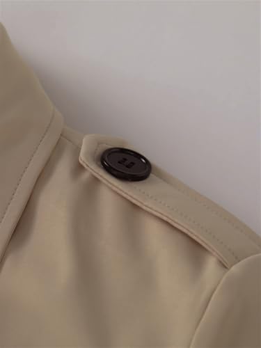 Women's Trench Coat Double Breasted Classic Long Coat Windproof Fashion Outerwear