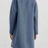 Womens Pea Coat Notched Lapel Single Breasted Long Jacket Winter Casual Trench Coat Outerwear