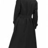 Womens Trench Coats Single Breasted Long Windproof Overcoat with Pockets and Belt