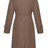 Women Trench Coats Loose Fit, Double Breasted Spring Fall Water Resistant Thin Long Jacket Belted Overcoat