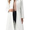 Winter Trench Coat for Women Overcoat Peter Pan Collar Single Breasted Long Pea Coat