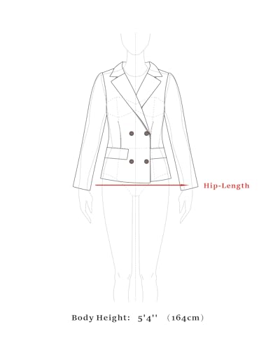 Women's Notched Lapel Double Breasted Pea Coat