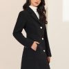 Women's Winter Pea Coat 2025 Fall Single Breasted Long Outerwear Trench Coats