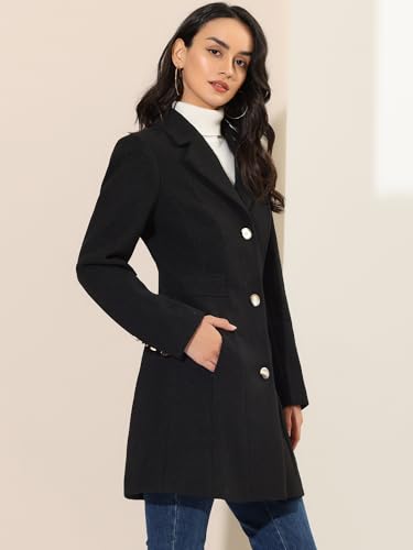 Women's Winter Pea Coat 2025 Fall Single Breasted Long Outerwear Trench Coats