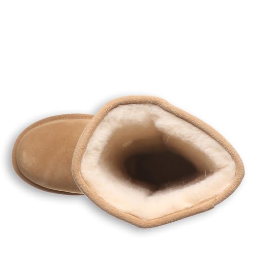 Women's Elle Tall Iced Coffee Size 7 | Women's Classic Suede Pull On Comfortable Winter Boot