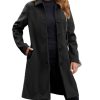 Womens Pea Coat Elegant Overcoat Single Breasted Winter Coat Dress Coat with Pockets
