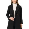 Women's Notched Lapel Double Breasted Raglan Winter Coats