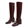 Knee High Boots for Women GoGo Boots with Chunky Heel, Square Toe and Side Zipper Design Fashion Dress Boots