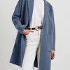 Womens Pea Coat Notched Lapel Single Breasted Long Jacket Winter Casual Trench Coat Outerwear