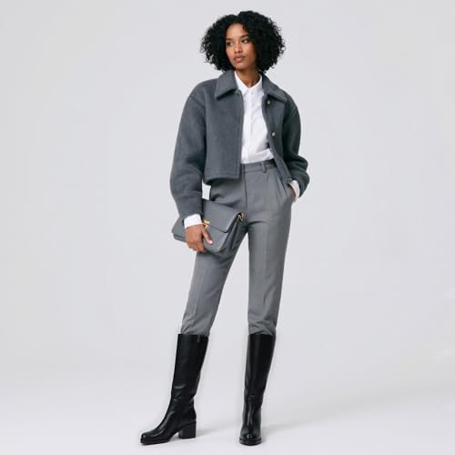Knee High Boots for Women 2.56" Chunky Heel Round Toe Side Zipper Fall Winter Dress Tall Boots for Women