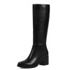 Knee High Boots for Women 2.56" Chunky Heel Round Toe Side Zipper Fall Winter Dress Tall Boots for Women