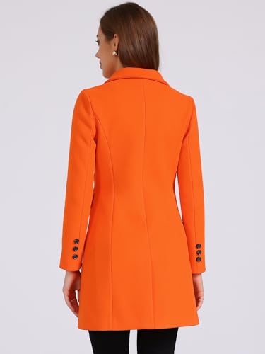 Women's Winter Coat Elegant Notched Lapel Double Breasted Trench Coat