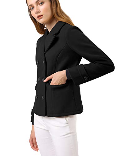 Women's Notched Lapel Double Breasted Pea Coat