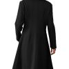 Womens Long Double Breasted Coats Lapel Collar Pea Coat Winter Slim Fit Jackets Trench Coat Outwear