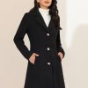 Women's Winter Pea Coat 2025 Fall Single Breasted Long Outerwear Trench Coats