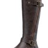 Women's 9656 Knee-High Boots Fashion Riding Boots with Buckle