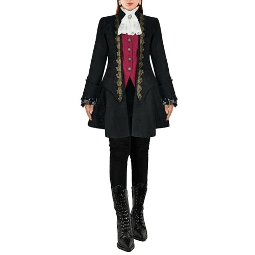 Women's pirate jacket Steampunk Victorian tuxedo Gothic Renaissance medieval coat