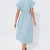 Womens Turn Down Collar Shirt Dress Short Wing Sleeve Button Down Dress Trench Coat Formal Elegant Dress With Belt