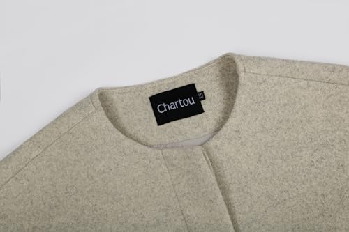 Women Cropped Wool Blend Pea Coat Short Jacket Peacoat Long Sleeve Button Down Crop Jacket