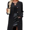 Women’s Fall Long Cardigan Sweater Crewneck Button Down Coat 2025 Coatigan Outerwear with Pocket