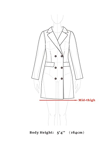 Women's Winter Single Breasted Peter Pan Collar Outwear Trench Coat