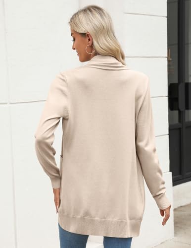 Women Long Cardigan Sweaters Lightweight Open Front Duster Knit Fashion Sweater Coats Trendy Cardigans with Pocket