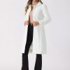 Winter Trench Coat for Women Overcoat Peter Pan Collar Single Breasted Long Pea Coat