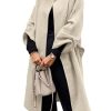 Womens Long Pea Coats Oversized Wrap Wool Blend Trench Coats Winter Open Front Cardigan Overcoats