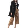Women's Notched Lapel Double Breasted Raglan Winter Coats