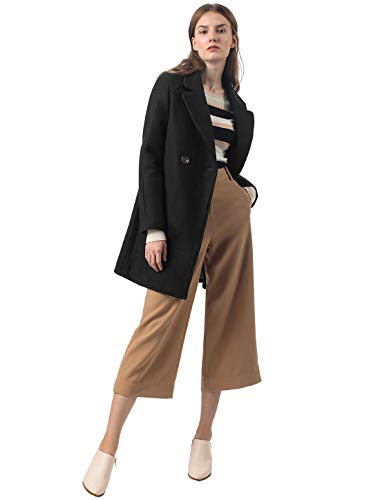 Women's Notched Lapel Double Breasted Raglan Winter Coats