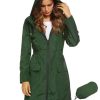 Women Waterproof Lightweight Rain Jacket Active Outdoor Hooded Raincoat