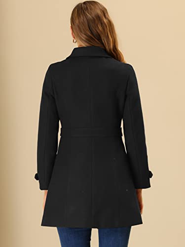 Women's Winter Classic Outwear Overcoat with Pockets Single Breasted Pea Coat
