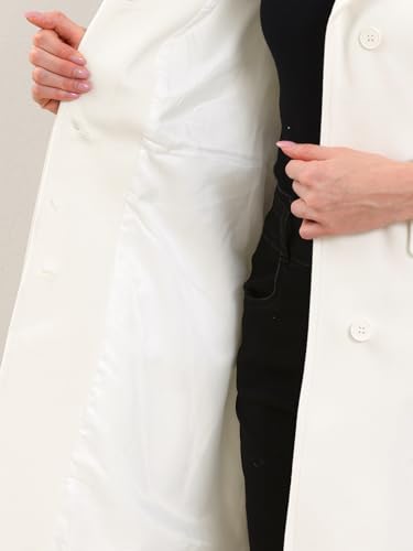 Winter Coats for Women's Lapel Collared Single Breasted with Belt Overcoat Trench Outerwear