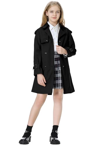 Girls & Women's Rain Jackets Waterproof Hooded Trench Coat,3 Years - Women 2XL