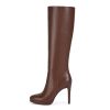 Knee High Boots Women Platform Stiletto Heel Tall Boots Round Toe Fall Winter Long boots for Women