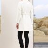 Winter Coats for Women's Lapel Collared Single Breasted with Belt Overcoat Trench Outerwear