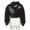 Leather Jacket Women Zip up Hoodies Motorcycle Bomber Jacket Streetwear Cropped Trench Coat for Women