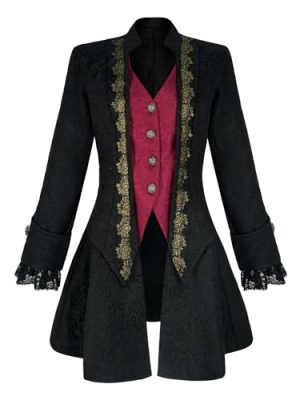 Women's pirate jacket Steampunk Victorian tuxedo Gothic Renaissance medieval coat