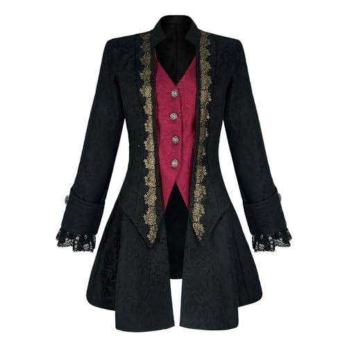 Women's pirate jacket Steampunk Victorian tuxedo Gothic Renaissance medieval coat