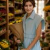 Womens Turn Down Collar Shirt Dress Short Wing Sleeve Button Down Dress Trench Coat Formal Elegant Dress With Belt