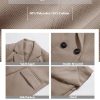 Women's Notch Lapel Double Breasted Trench Coat Peacoat Winter Casual Long Blazer Jacket Overcoat