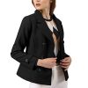 Women's Notched Lapel Double Breasted Pea Coat