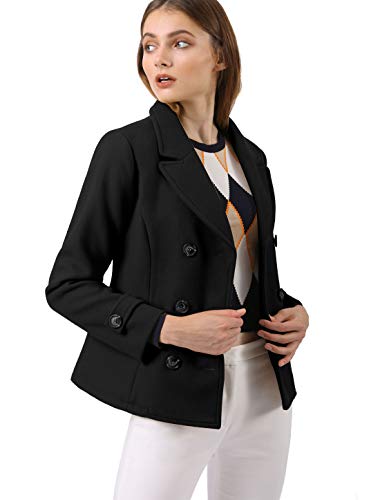 Women's Notched Lapel Double Breasted Pea Coat