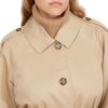 Women's Trench Coat - Waist Belted Button Up Long Raincoat for Ladies (Sizes: S-XL)