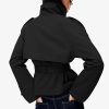 Women's Cropped Trench Coat Double Breasted Short Jacket High Collar Fall Winter Coats Trendy Outfit with Belt