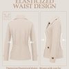 Women's Cropped Trench Coat Classic Double Breasted Lapel Jacket Water Repellent Outerwear